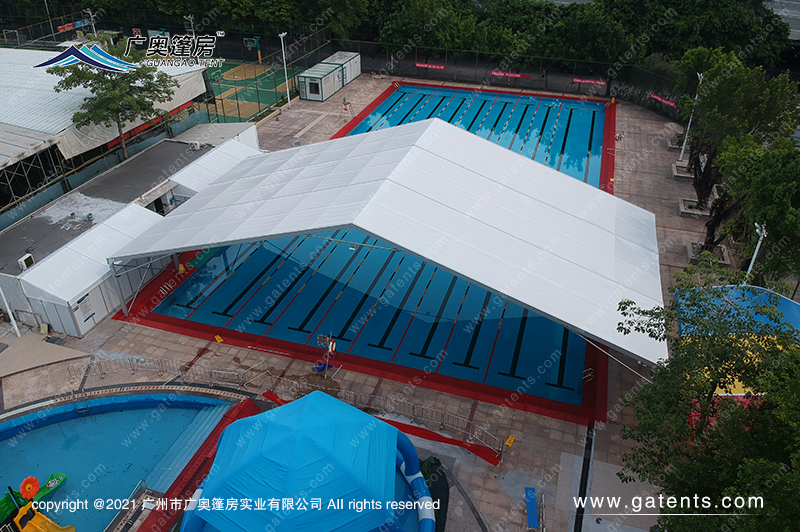 廣東廣州海珠區星匯園游泳池帳篷篷房案例